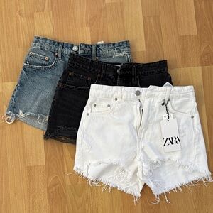 Lot of 3 Zara High Waisted Shorts